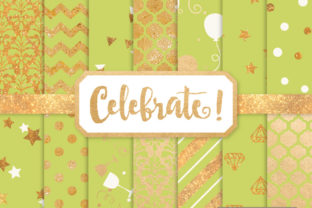 Bamboo Celebrate Gold Digital Paper Set