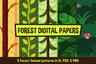 Forest Themed Digital Papers