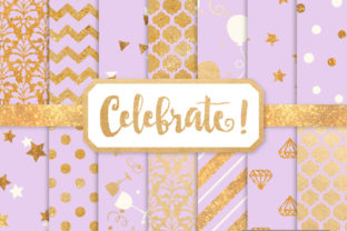 Lavender Celebrate Gold Digital Paper Set: Elevating Creative Expression in a High-Demand Visual Economy