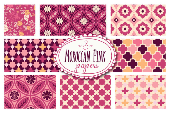 Moroccan Pink Patterns: Elevate Your Creative Projects with Warm, Seamless Design Magic