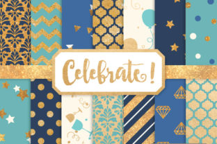 Oceana Celebrate Gold Digital Paper Set: Elevate Every Project with 15 Luxe, Seamless Gold Patterns