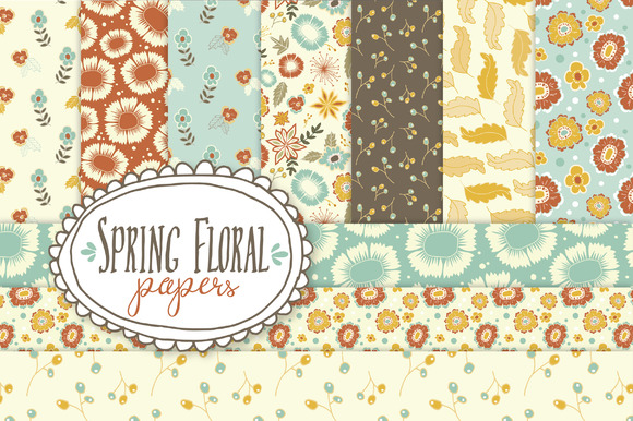 Set of 10 Digital Spring Floral Papers: Fresh, Versatile & Designed for Real Creativity